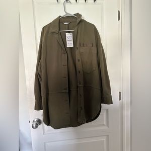 New army green Zara cargo jacket